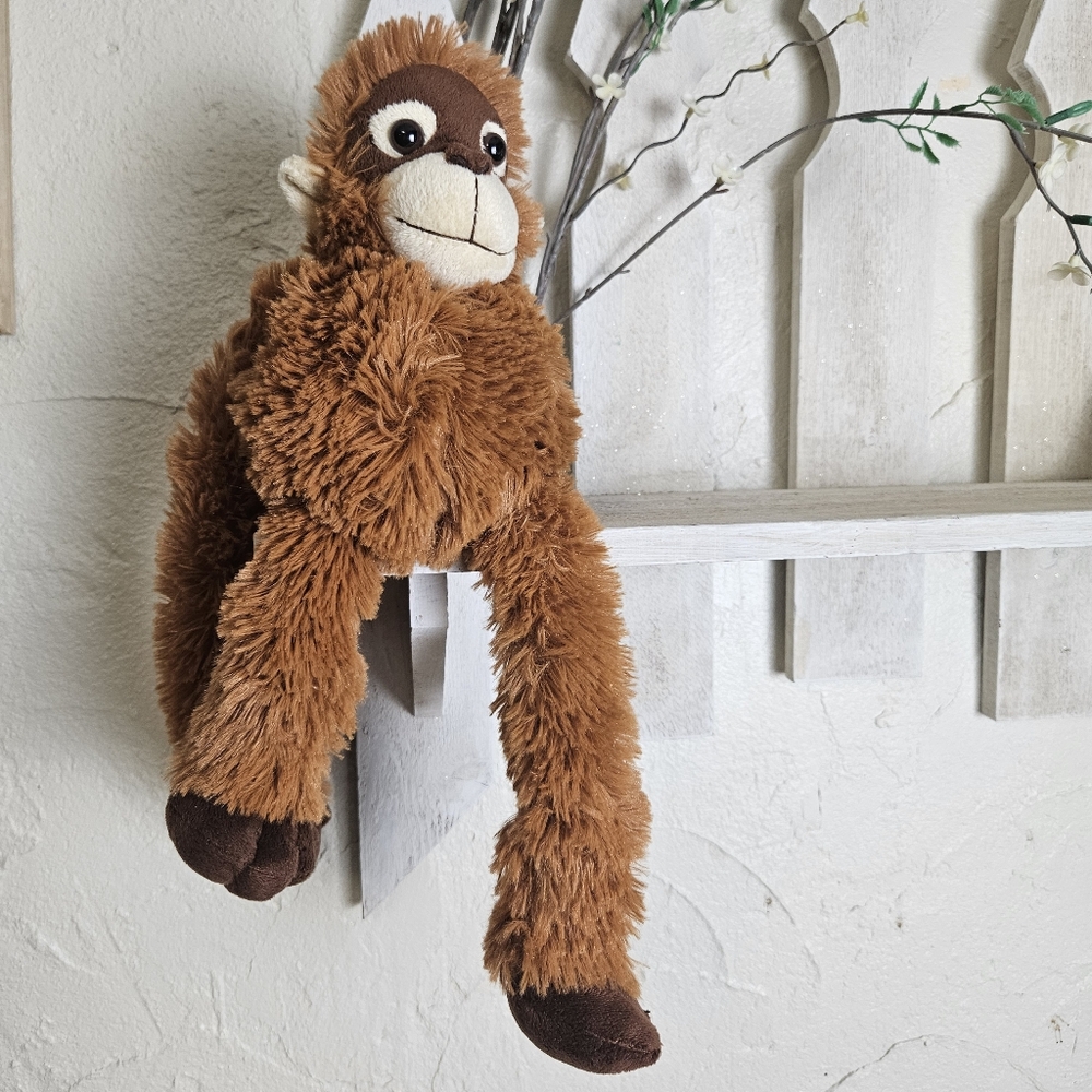 Toys"R"Us FAO Schwartz Long Arms Legs Monkey Stuffed Animal Plush Adjust. Limbs